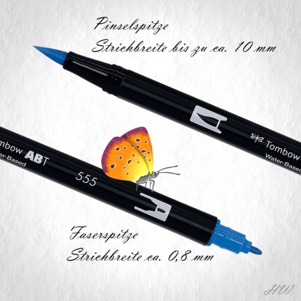 tombow black brush pen