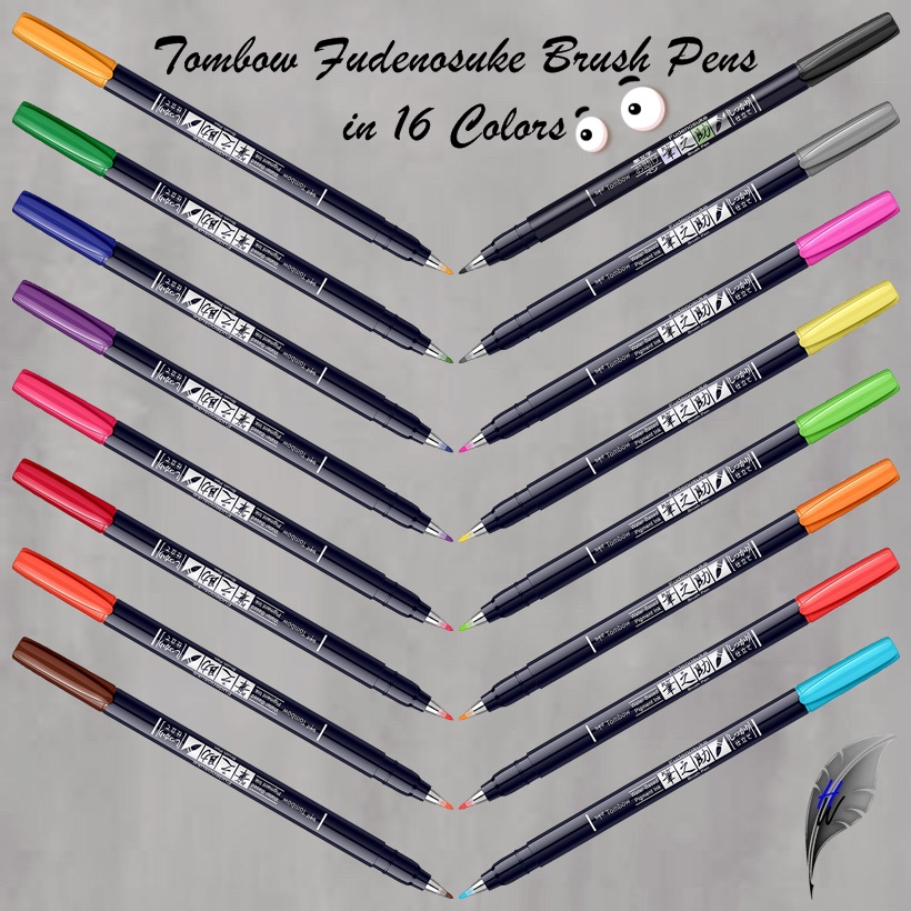 Tombow Fudenosuke Brush Pens