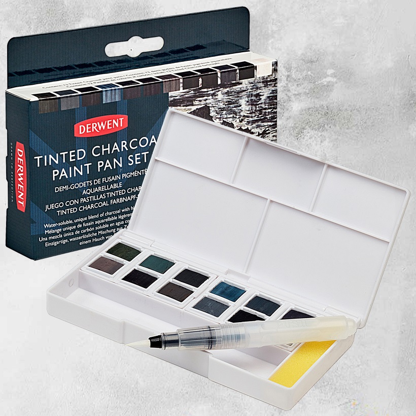 Derwent Tinted Charcoal Paint Pan